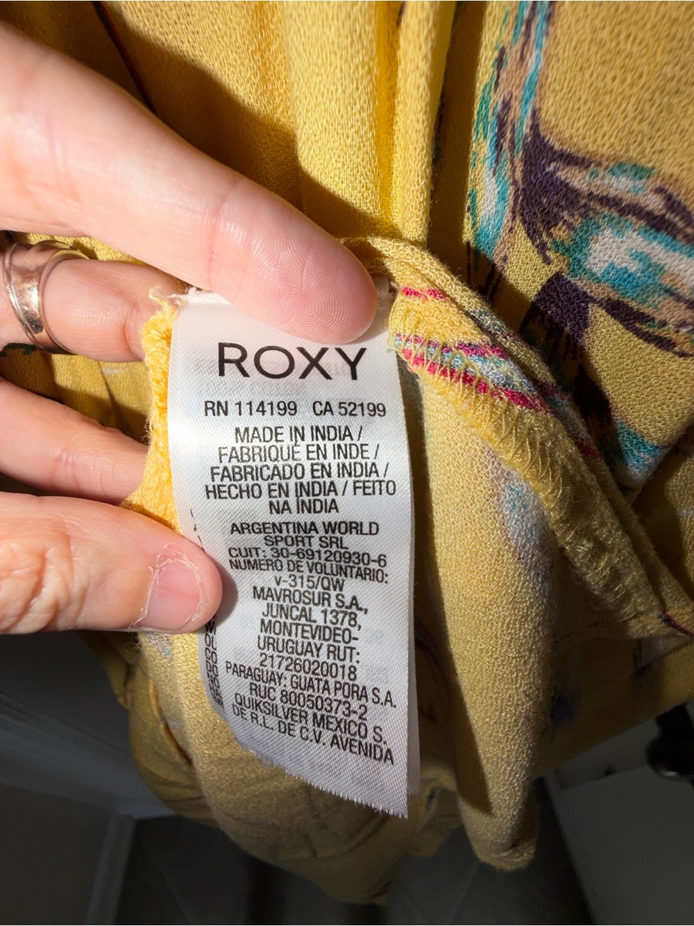Roxy Yellow Floral Maxi Dress - Small - Picture 8 of 8